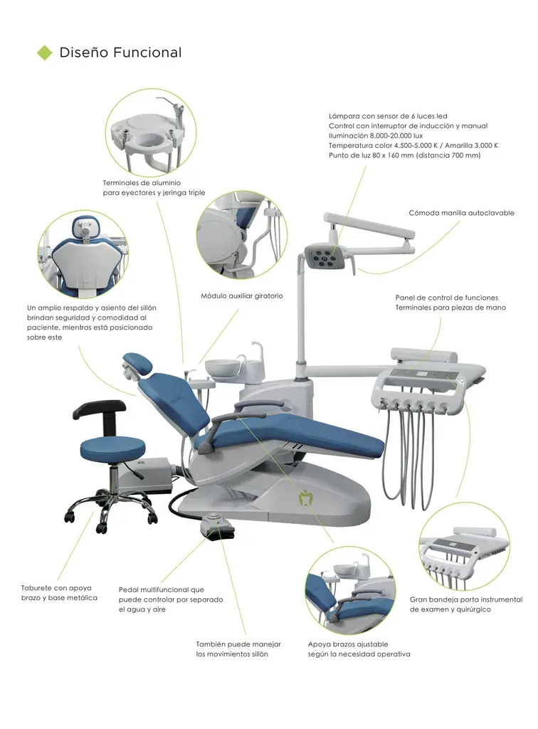 Sillón Dental Apple BaseOne A001 con taburete Appledental (3).webp